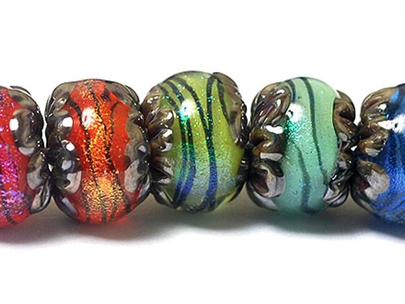 11008501 - Seven Artist Palette of Shimmer Rondelle Beads
