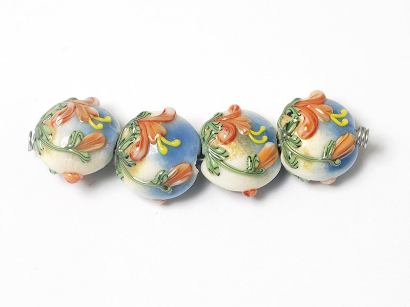 11008612 - Four Hawaiian Vacation Lentil Beads