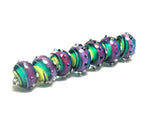 11008701 - Seven Begonia Stripes Rondelle Beads
