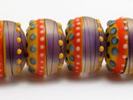 11008821 - Six Barcelona Matte Rondelle Beads