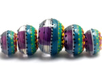 11009011 - Five Rio de Janeiro Gloss Graduated Rondelle Beads