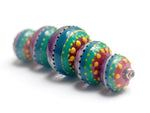 11009011 - Five Rio de Janeiro Gloss Graduated Rondelle Beads