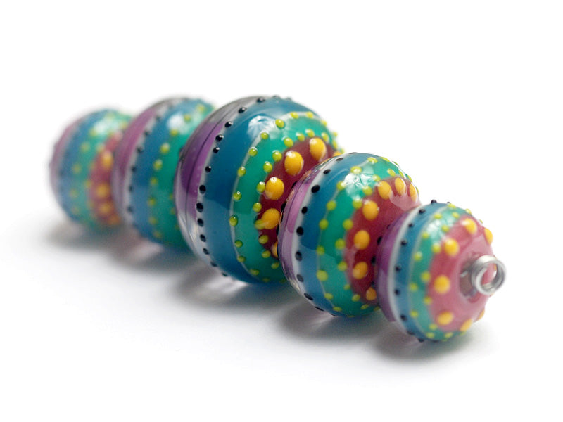 11009011 - Five Rio de Janeiro Gloss Graduated Rondelle Beads