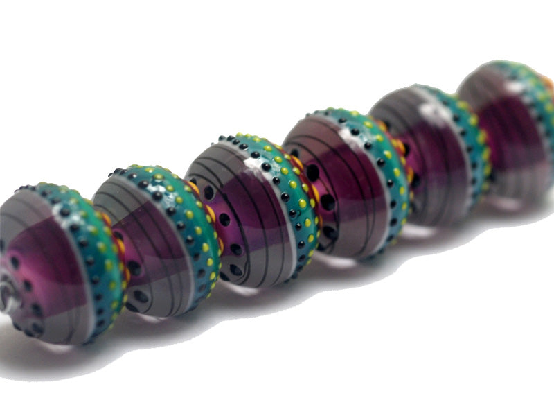 11009021 - Six Rio de Janeiro Gloss Rondelle Beads