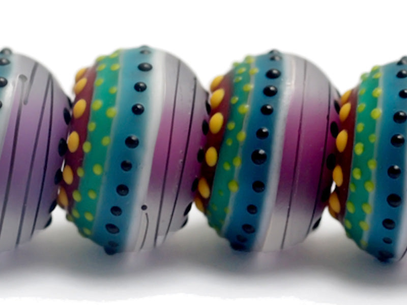 11009121 - Six Rio de Janeiro Matte Rondelle Beads