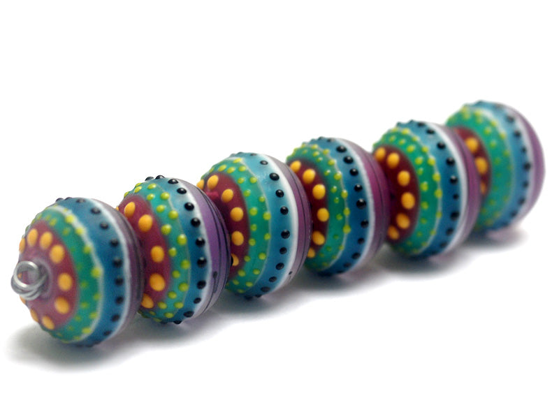 11009121 - Six Rio de Janeiro Matte Rondelle Beads