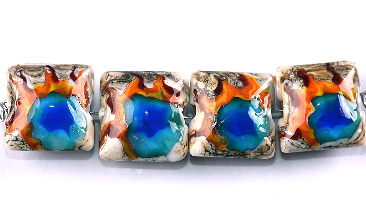 Yellowstone Midway Geyser Basin grace lampwork beads 