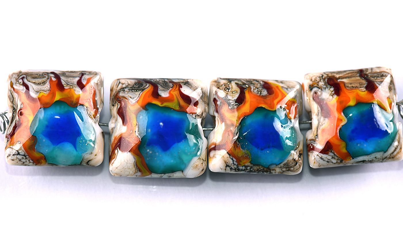 Yellowstone Midway Geyser Basin grace lampwork beads 