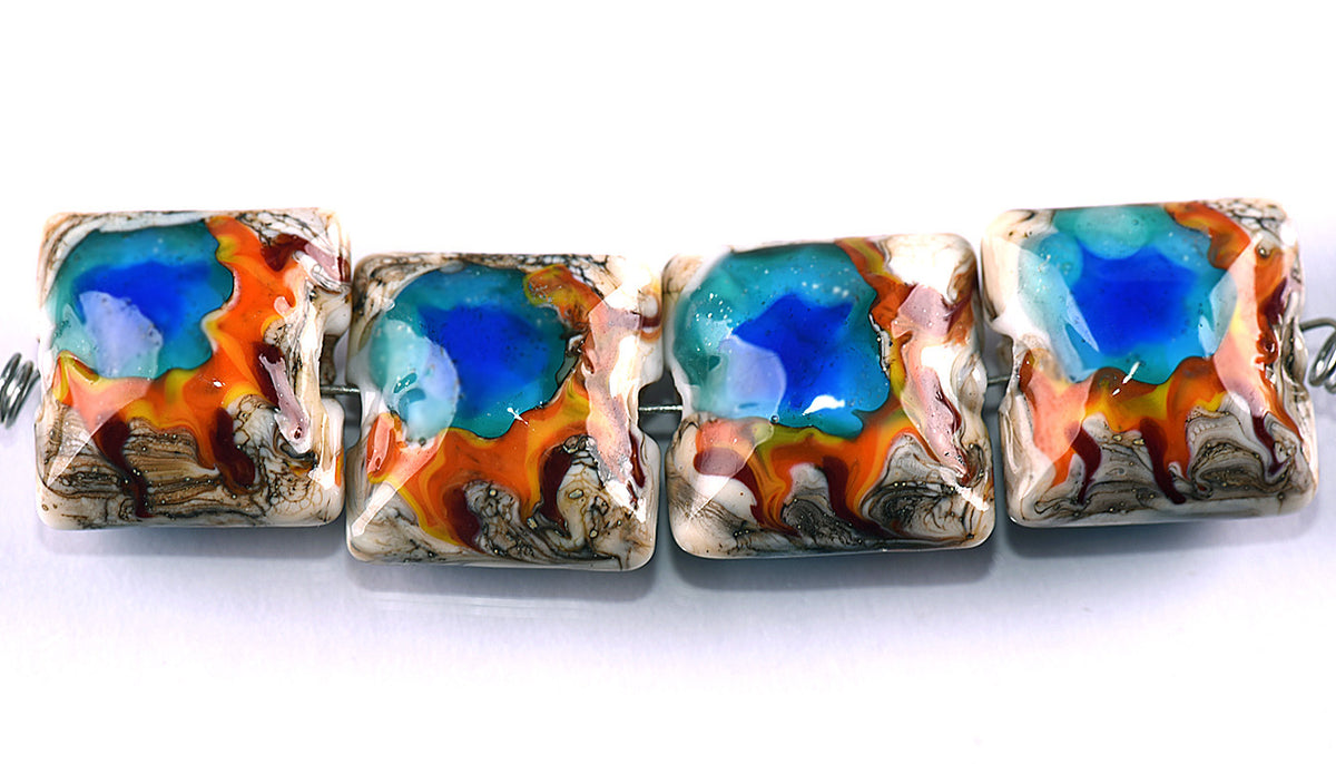 Yellowstone Midway Geyser Basin grace lampwork beads 