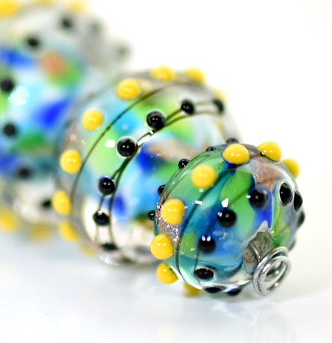 grace lampwork beads artisan handmade glass beads SRA