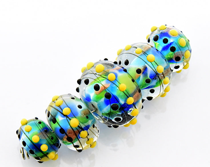 grace lampwork beads artisan handmade glass beads SRA