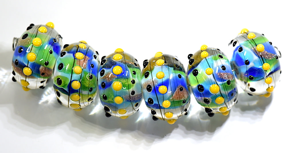 grace lampwork beads artisan handmade glass beads SRA