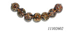 11102602 - Seven Brown w/Twisted Beige Dot Lentil Beads