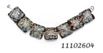 11102604 - Seven Brown w/Twisted Beige Dot Pillow Beads