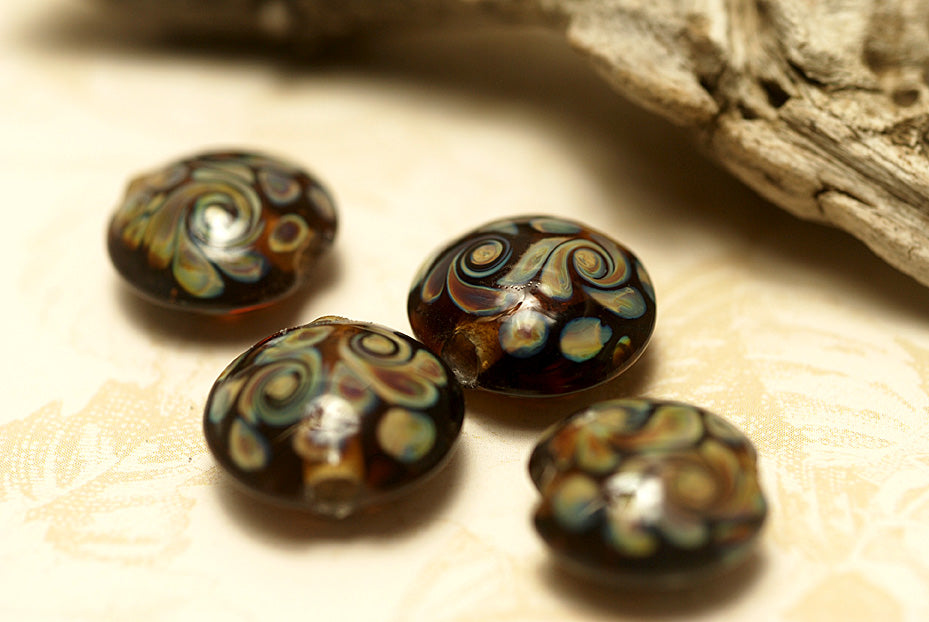grace lampwork beads artisan handmade glass beads SRA