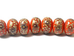 11102701 - Seven Coral w/Beige Rondelle Beads