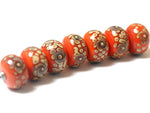 11102701 - Seven Coral w/Beige Rondelle Beads