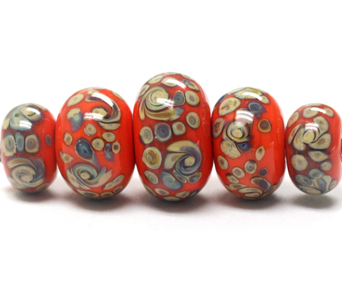 grace lampwork beads artisan handmade glass beads SRA