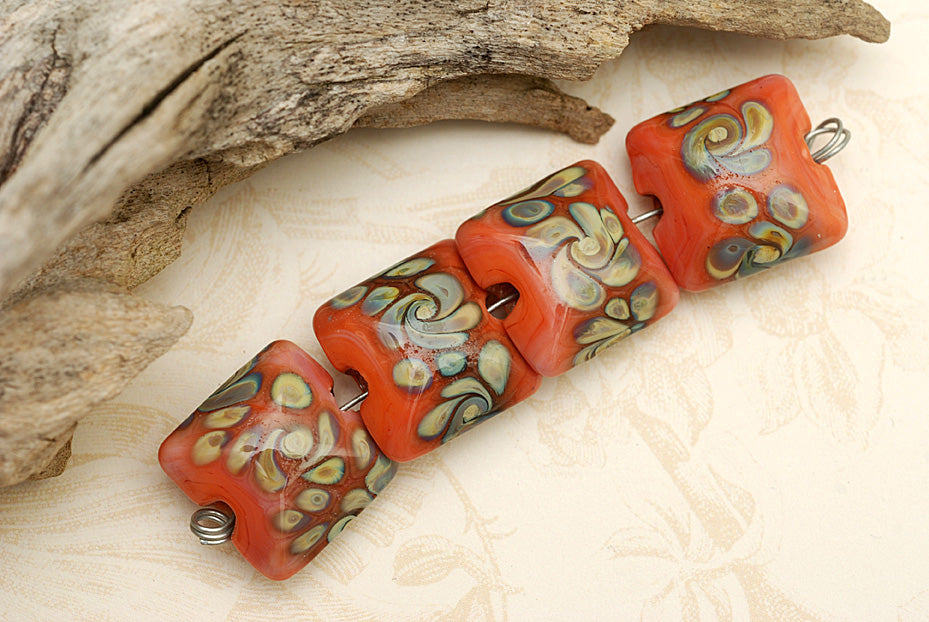 grace lampwork beads artisan handmade glass beads SRA