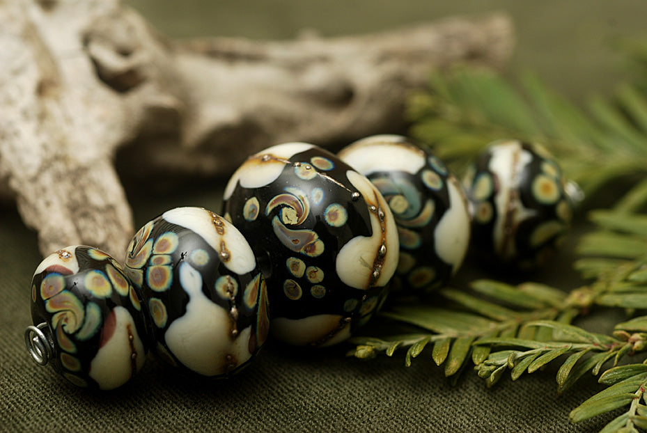 grace lampwork beads artisan handmade glass beads SRA