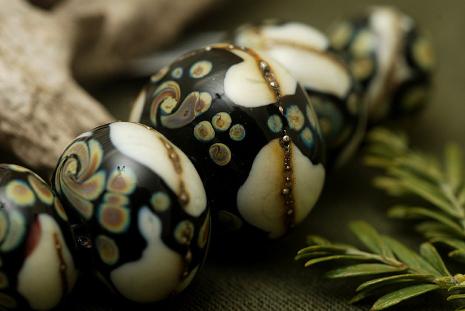 grace lampwork beads artisan handmade glass beads SRA