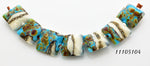 11105104 - Seven Turquoise/Ivory & Beige Pillow Beads