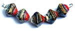 11105807 - Five Coral w/Ivory Free Style Crystal Beads