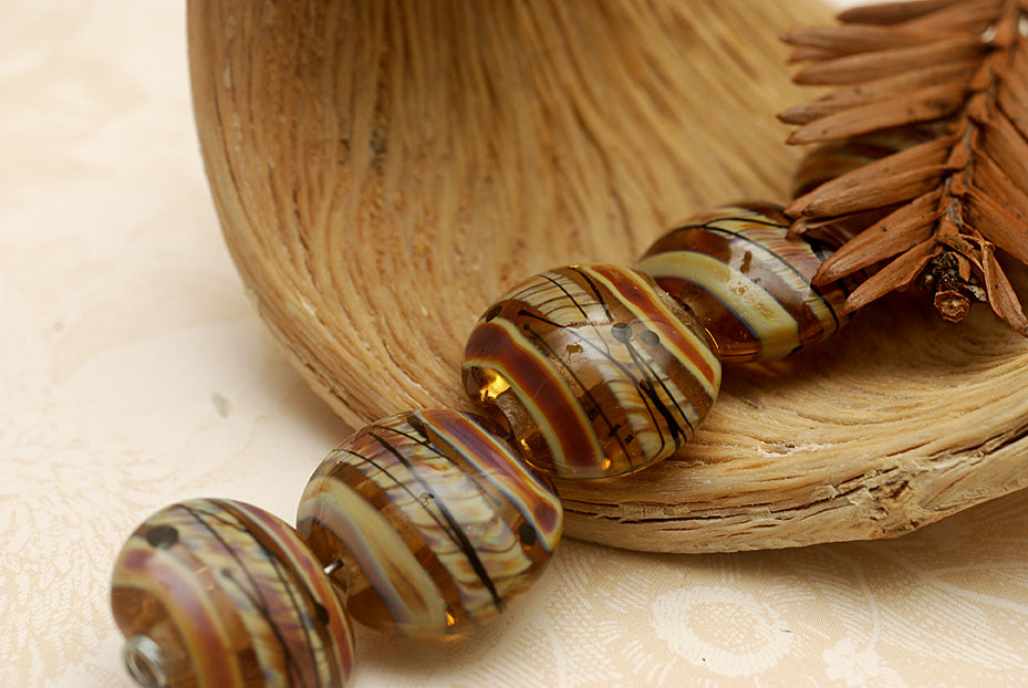 grace lampwork beads artisan handmade glass beads SRA
