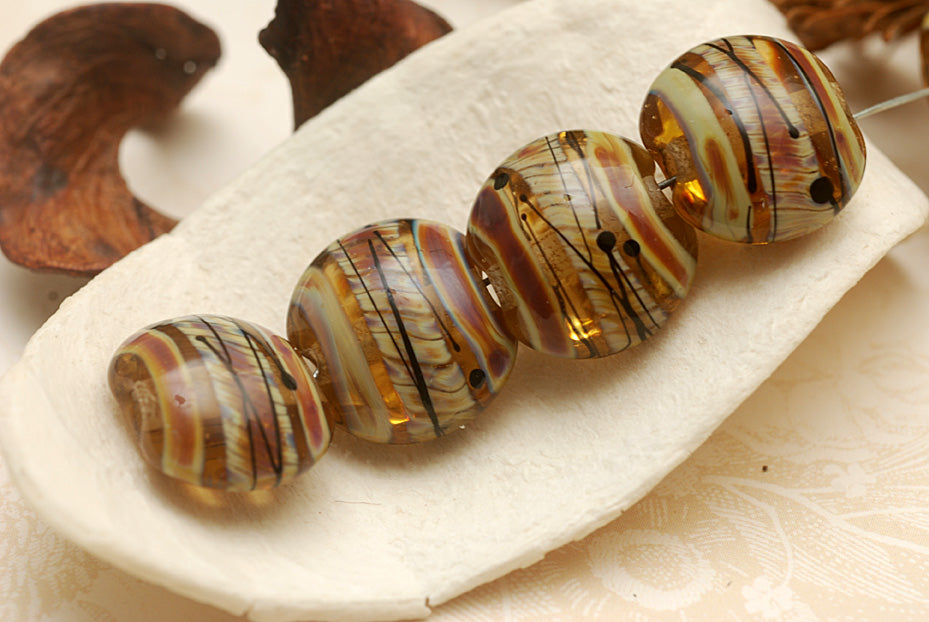 grace lampwork beads artisan handmade glass beads SRA