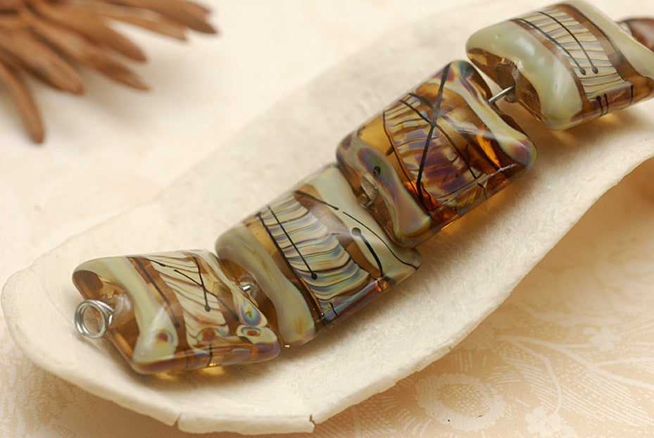 grace lampwork beads artisan handmade glass beads SRA