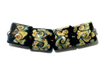 11200814 - Four Black w/Twisted Beige Dots Pillow Beads