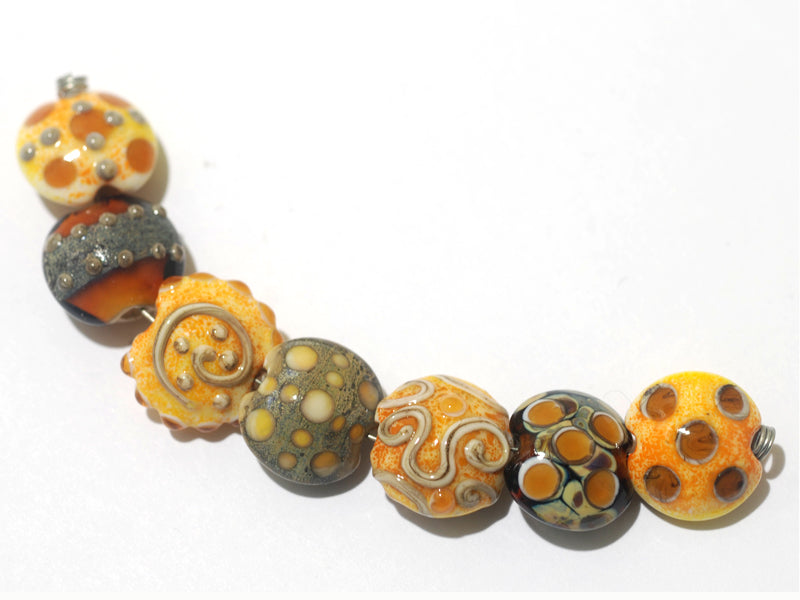 grace lampwork beads artisan handmade glass beads SRA