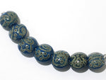 11203602 - Seven Green w/Stringer Lentil Beads
