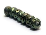 11203801 - Seven Green Pearl Surface w/Black Rondelle Beads