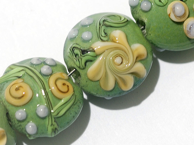 grace lampwork beads artisan handmade glass beads SRA