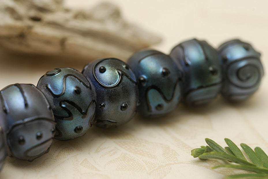 grace lampwork beads artisan handmade glass beads SRA