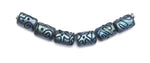 11204303 - Six Blue Pearl Surface w/Black Mini Kalera Beads