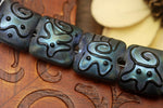 11204304 - Seven Blue Pearl Surface w/Black String Pillow Beads