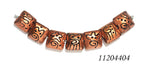 11204404 - Seven Copper Pearl Surface w/Black Swirl Pillow Beads