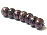 11204501 - Seven Light Purple Pearl Surface Rondelle Beads