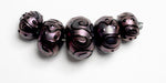 11204511 - Five Grad Light Purple Pearl Surface Rondelle Beads