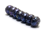 11204701 - Seven Purple Pearl Surface Rondelle Beads