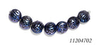 11204702 - Seven Purple Pearl Surface Lentil Beads