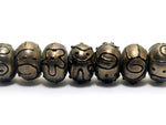 11204801 - Seven Golden Pearl Surface w/Black Rondelle Beads