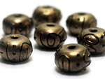 11204801 - Seven Golden Pearl Surface w/Black Rondelle Beads