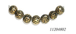11204802 - Seven Golden Pearl Surface w/Black Lentil Beads