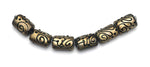 11204803 - Six Golden Pearl Surface w/Black Mini Kalera Beads