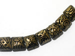 11204804 - Seven Golden Pearl Surface w/Black Pillow Beads