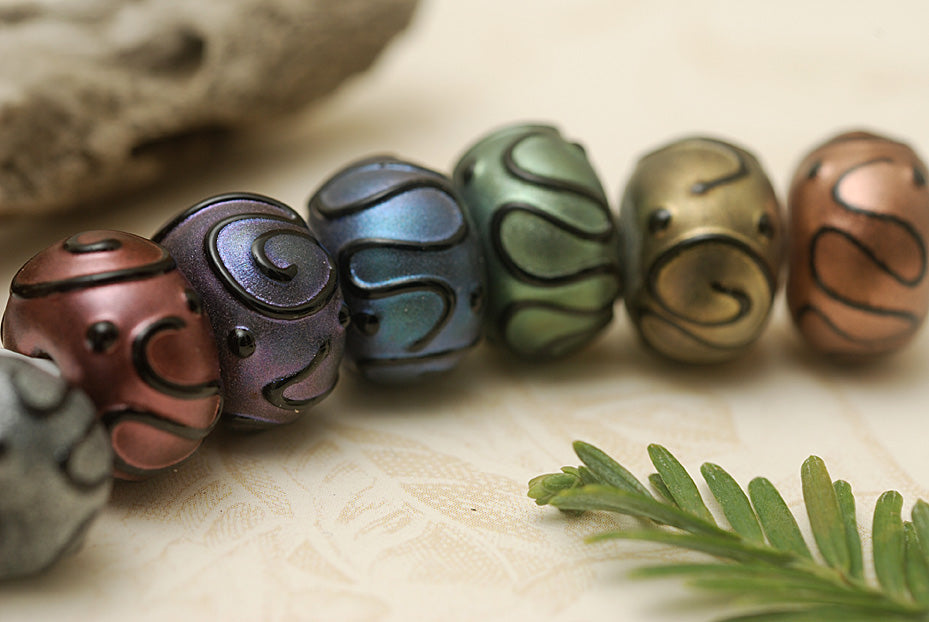 grace lampwork beads artisan handmade glass beads SRA