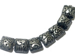 11205004 - Seven Gray Pearl Surface w/Black Pillow Beads